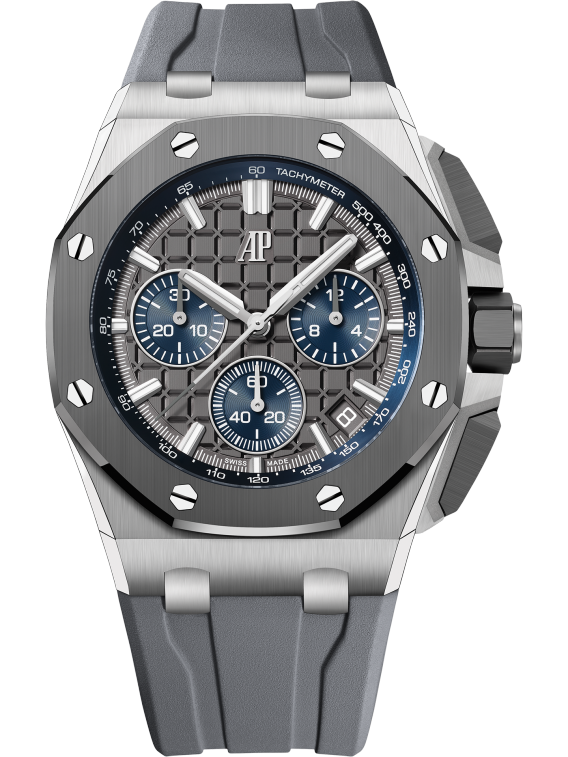 Royal Oak Offshore Selfwinding Chronograph 43MM Grey Rubber Strap Grey Dial With Méga Tapisserie Pattern Titanium Case Grey Ceramic Bezel