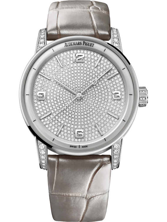 Code 11.59 by Audemars Piguet 41mm Pearly Grey Alligator Strap 18-Carat White Gold Dial 18-Carat White Gold Case